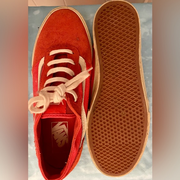 VANS Red Suede & Canvas Old Skool Shoe.  Size 6.5 Women - Picture 8 of 8